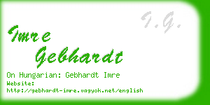 imre gebhardt business card